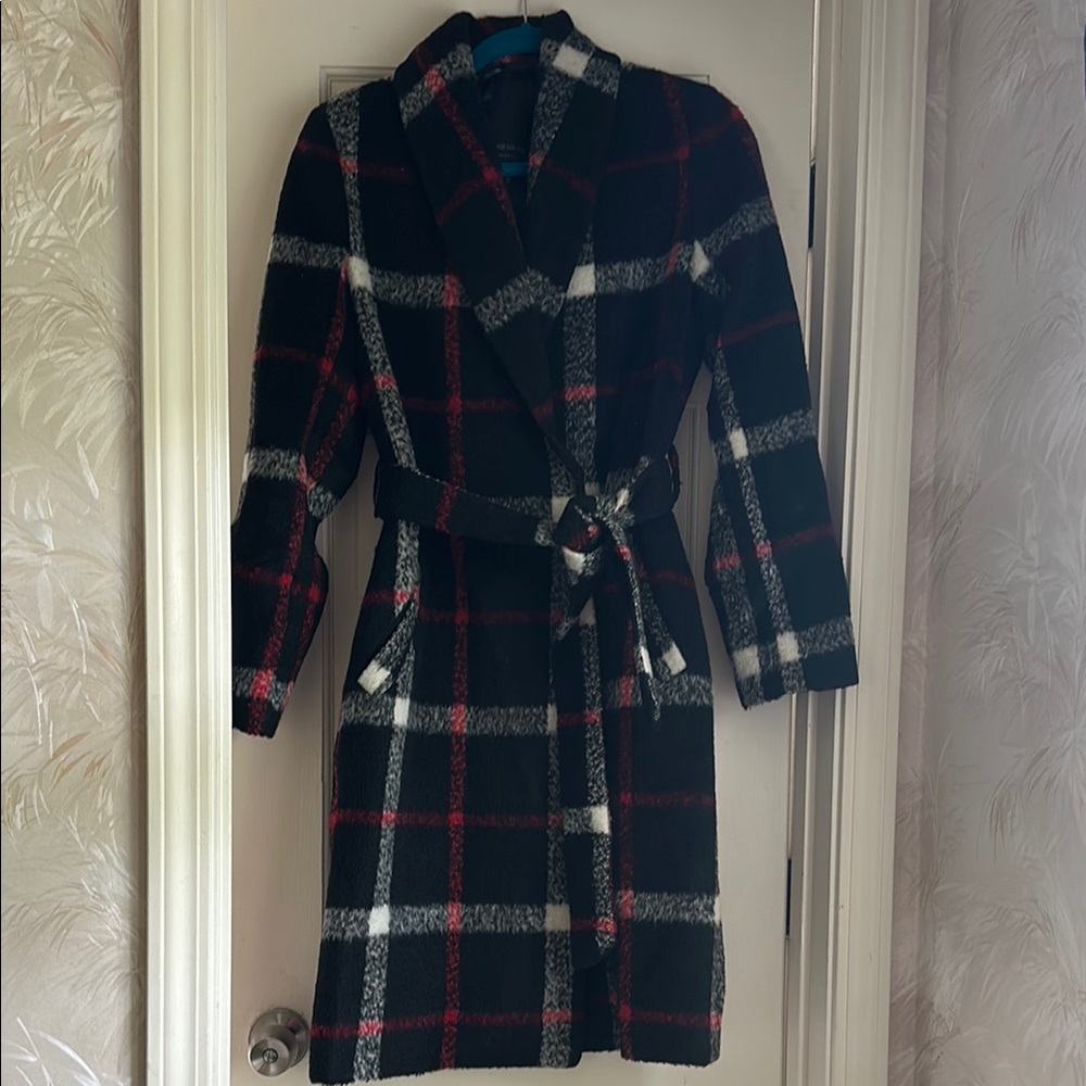 Plaid Belted Coat